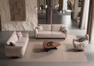 Sitzgruppe/Sofa Set - Wohnzimmergarnitur "Gladiola" 3+3+1-Beige