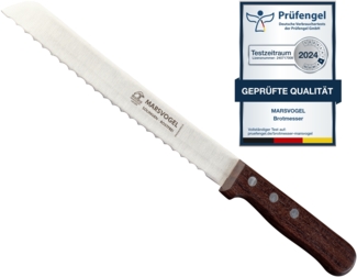 Marsvogel | Brotmesser 8" Bubinga | scharfe Klinge aus Solingen | ergonomischer Holzgriff | stilvolles Design | ideal für müheloses Schneiden von Brot und Gebäck