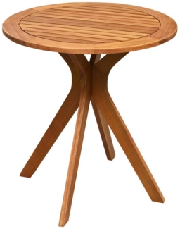 KOMFOTTEU Gartentisch, Ø70cm Beistelltisch, mit stabilem Kreuzbein