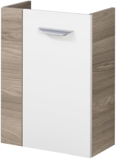 Fackelmann SBC LUXOR Waschbeckenunterschrank 45 cm, Braun hell/Weiß, rechts