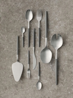 blomus Salatbesteck MAXIME Edelstahl Farbe Mourning Dove Kunststoffgriffe 68551