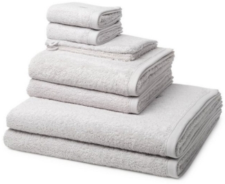 Ross Vita 8 tlg. Frottier-Set - 2 X Handtuch (50 X 100cm), 2 X Duschtuch (70 X 140cm), 2 X Gästetuch (30 X 50cm), 2 X Waschhandschuh (16 X 22cm) - 520 g/m2 - Silber