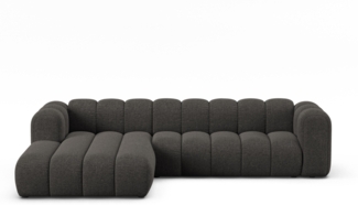 Micadoni Modulares Ecksofa Lupine 4-Sitzer Links Chenille Eden Dunkelgrau
