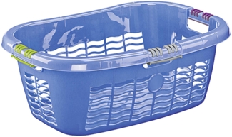 Lockweiler Wäschekorb Ergo mit Softgriff 65 l 65x45x25cm blau