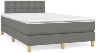 vidaXL Boxspringbett mit Matratze Dunkelgrau 120x190 cm Stoff 3269801