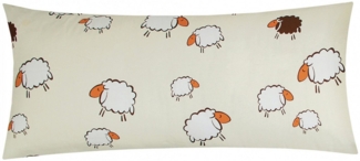 Heubergshop Kissenbezug, (1 Stück), 40x80cm – Schafe Lämmer 100% Baumwolle Kinder (1 x 99/3 40x80)