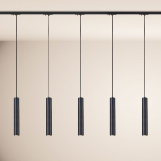 s.luce Crutch Hängeleuchte 1-Phasen-Schienensystem Mitteleinspeiser Schwarz