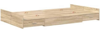 vidaXL Bettgestell mit Stauraum mit Kopfteil Sonoma-Eiche 120 x 200 cm 3335303