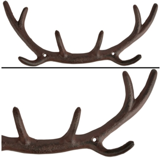 degawo Hirschgeweih Wandhaken Haken Garderobe Gusseisen braun Landhaus Geweih