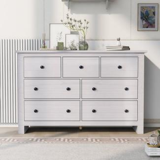 Flieks Sideboard (1 St), Kommode mit 7 Schubladen Beistellschrank Küchenschrank, 140*40*89cm