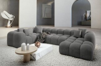 Sofa Dreams Wohnlandschaft Design Couch Stoff Wohnlandschaft Formentera U Form Stoffsofa, Loungesofa