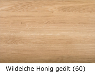 Dico Massivholz Nachttisch Select, Wildeiche, 2 Schubladen 60 Wildeiche Honig geölt