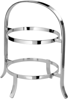 Fink Etagere PLATE, mit feiner Hammerschlagstruktur, Aluminium, (1-tlg), für 2 Dessertteller Ø 21 cm