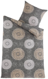 Soma Renforcé Bettwäsche 135x200 cm Bettbezug 135x200 cm Kopfkissenbezug 80x80 cm Ava anthrazit