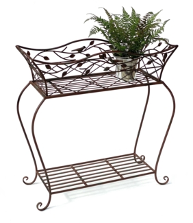 DanDiBo Blumenständer mit Korb Blumenkasten Braun 75 cm 93980 L Pflanzenkasten Modern Pflanzenständer Pflanzenregal