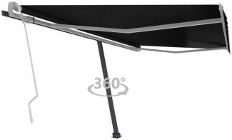 vidaXL Standmarkise Manuell Einziehbar 450x300 cm Anthrazit 3069759