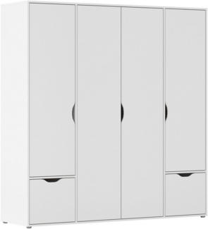 rauch Drehtürenschrank Kleiderschrank Schrank Garderobe Wäscheschrank NARAI mit Schubladen (in 3 verschiedenen Ausstattungen BASIC/CLASSIC/PREMIUM) Griffausfräsungen für eine grifflose Optik TOPSELLER MADE IN GERMANY