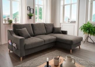 Benformato Ecksofa Valentina mit Bettkasten, Braun