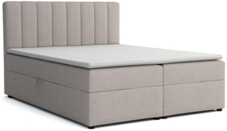 Deine Möbel 24 Boxspringbett VIKA Komplettbett Polsterbett Boxbett Bonellfederkernmatratzen H3 (Boxbett Taschenfederkern-Matratzen H4, 3-St, Matratzen H3 / H4 zur Auswahl Beige Grau Hellgrau Dunkelgrau Schwarz), inkl Topper Bettkästen, 120x200 140x200 ...