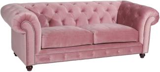 Sofa 2,5-Sitzer Kathe Bezug Samtvelours Buche nussbaum dunkel / rosé 22478