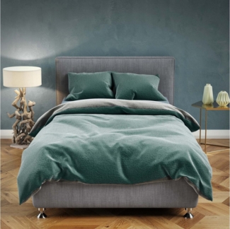 Buymax Bettwäsche Teddy Plüsch Bettbezug Set, Teddy, 2 teilig, 135x200 cm, Bettwäsche kuschelig warm für Winter, uni, Wendebettwäsche