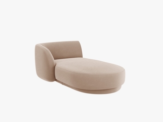 Micadoni Modul Miley 2-Sitzer Links Samtstoff Cappuccino
