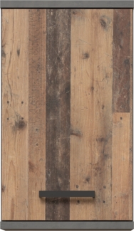 FORTE Veris Hängeschrank, Holzwerkstoff, Grau/Braun, 40,2 x 68,8 x 29 cm