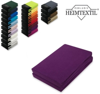 Jersey Spannbettlaken Premium Marke Doppelpack 60 x 120 - 70 x 140 cm Lila