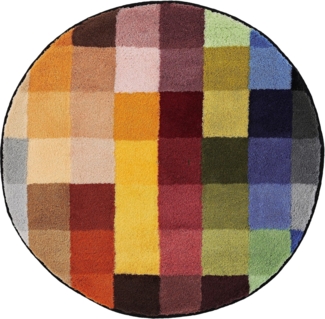 Kleine Wolke Cubetto Badteppich, Polyacryl, Mehrfarbig, 90x90 cm