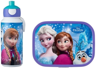 Mepal | Pop-up Trinkflasche & Brotdose Set | Campus Frozen Sisters Forever | praktische Kombination für unterwegs | kinderfreundliches Design | robust & langlebig | ideal für Schule oder Ausflüge