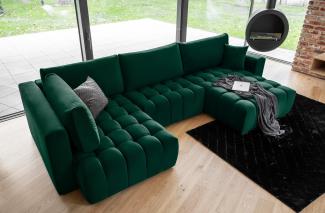 Wohnideebilder Bonito Dunkelgrün Ecksofas & Eckcouches CO-BON-RT-35LO