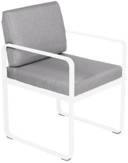 Bellevie Sessel Outdoor 01 Baumwollweiß 79 Flanellgrau