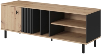 Lowboard Maidstone TV-Unterschrank 138x40x49cm Sand Grange Eiche anthrazit
