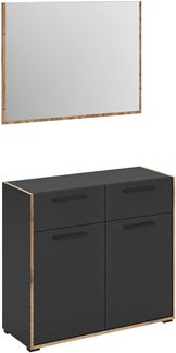 Garderoben-Set >Bueno< in Basalt - 95 x 189 x 37 cm (BxHxT)