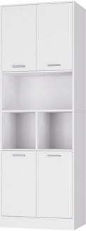 Homfa Hochschrank Badschrank Bücherschrank Badezimmerschrank 180x60x40cm