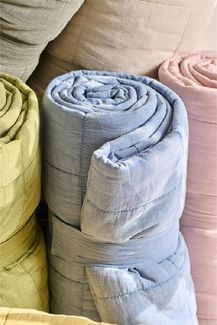 Ib Laursen - Decke Quilt Tagesdecke Überwurf 180x130cm Blau 6108-13