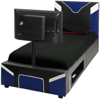 X Rocker Multimediabett Cerberus Twist TV Gaming Bett – Jugendbett mit TV-Halterung