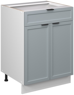 Vicco Küchenschränke Hellblau-grau 60 cm mit Schublade, ohne Arbeitsplatte, Fame-Line