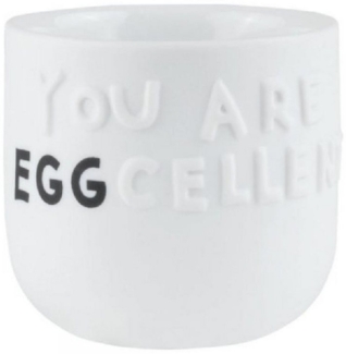 Räder Eierbecher Design Eierbecher Guten Morgen You are eggcellent Weiß