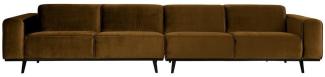 BePureHome Statement XL 4-Sitzer Velvet Honiggelb - 372cm