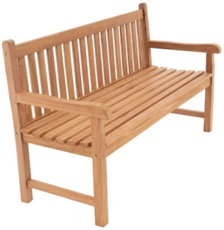 VCM Gartenstuhl 3er Sitzbank Gartenbank Landhausstil Teak Holz
