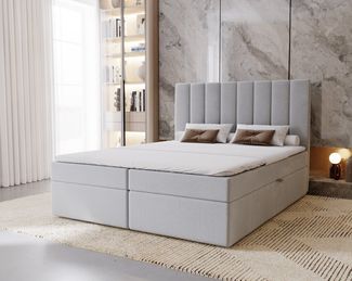 MARPUR Boxspringbett NERO BOX (Boxspringbett mit Bettkasten und Kopfteil, Füße, Anleitung)