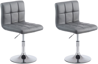2er Set Lounger Palma V2 Kunstleder, grau