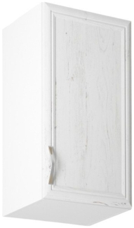 ROYAL24_MARKT Hängeschrank - Ideal zur Aufbewahrung und Präsentation Ihrer Lieblingsstücke. (Hängeschränke, 1-St, Sycylia Weiß G40) Edle Stoffe - Schickes Design - Top Verarbeitung.