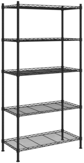 vidaXL Lagerregal mit 5 Böden 90x35x180 cm Schwarz 250 kg 324624