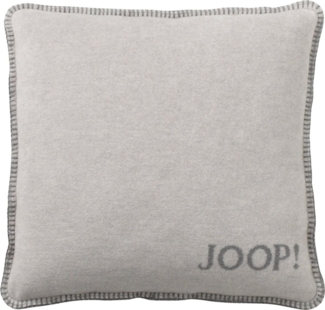 Joop Kissen Dekokissen 50x50 cm Zierstich Kissen UDF Hellgrau-Graphit