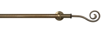 GARESA Gardinenstange ESPERANCA, Ø 16 mm, 1-läufig, Wunschmaßlänge, verschraubt, Metall, rustikale Vorhanggarnitur, verlängerbar, Eisen, Endk. Spirale