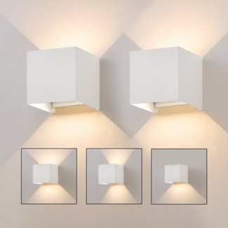 ZMH LED Wandleuchte Innen Flurlampe Innen Wandlampe Aussen Wasserdicht Whonzimmer, IP44 Außenwandleuchten, LED fest integriert, 3000k, 5W, UP und Down