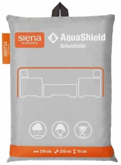 SIENA GARDEN 'AquaShield' Loungehülle, Polyester hellgrau, 270 x 210 x 70 cm