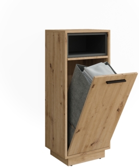 Vicco Wäscheschrank Artisan Eiche/Anthrazit 38x93 cm mit herausnehmbarer Innentasche, Beatrice